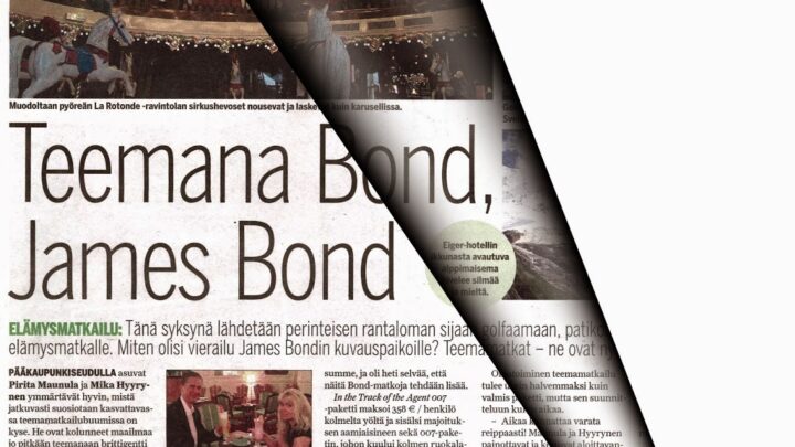 007 Travelers in newspaper Ilta-Sanomat / 007 Travelers Ilta-Sanomissa