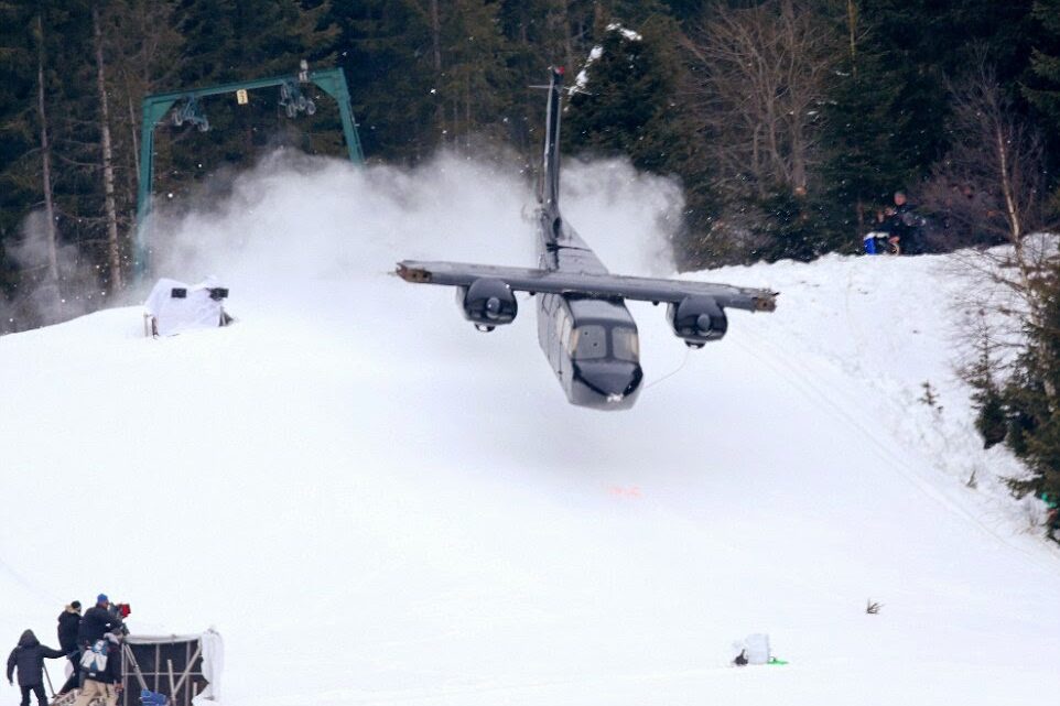 “SPECTRE” nosediving aircraft photos from Obertilliach, Austria